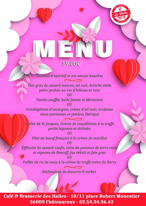 Menu St Valentin